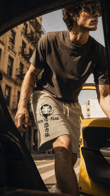 Faith Over Fear Reverse Dyed Sweatshorts for Comfort