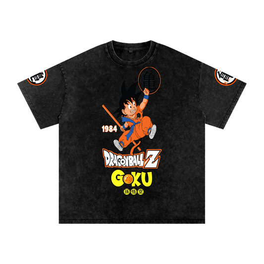 Dragon Ball Z Snow Washed Oversized Shirts