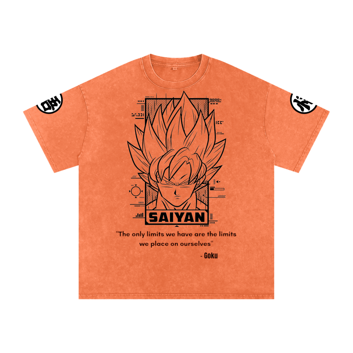 Dragon Ball Z Snow Washed Oversized Shirts