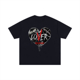 BROKEN Heart Graphic Tee in Black or White